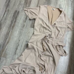 Show Me Your Mumu Blush Pink Sophia Wrap Maxi Dress Size Small